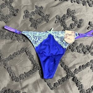 Candie's Vibrant Blue and Purple G-String